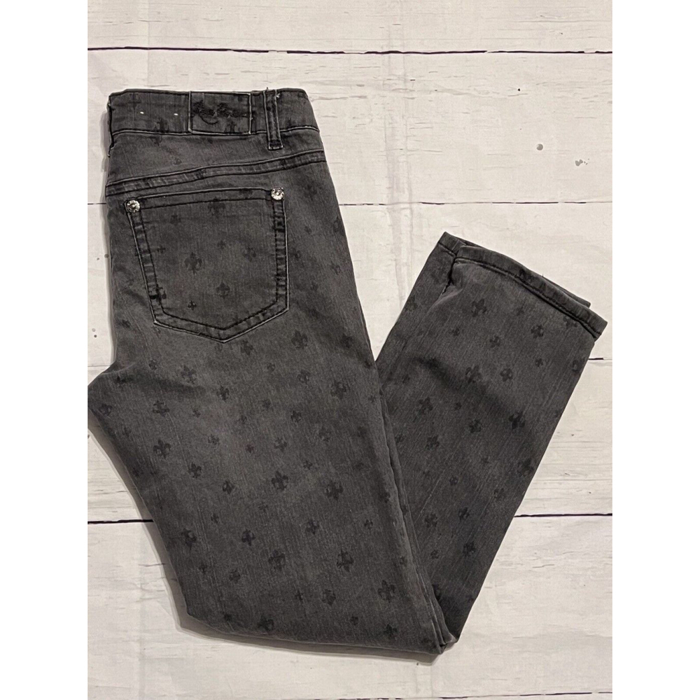 Royal Premium Jeans Size 6 Women’s Gray Crest Symbols Pre-Owned EUC